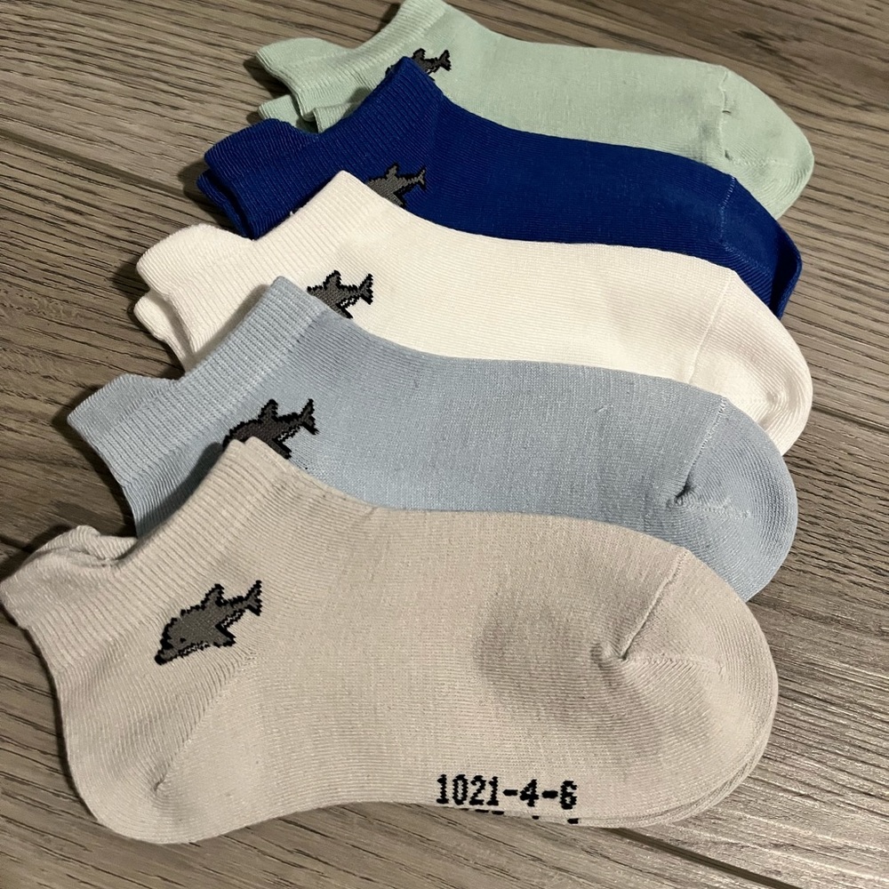 5pcs Boys Super Comfortable Ocean Series Dolphin Socks, size 2-4 years 🐬🐬 🐬